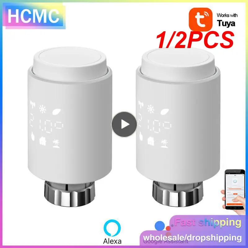 

1/2PCS Tuya Smart Radiator Actuator TRV Programmable Thermostatic Radiator Valve Temperature Controller Support Alexa M28