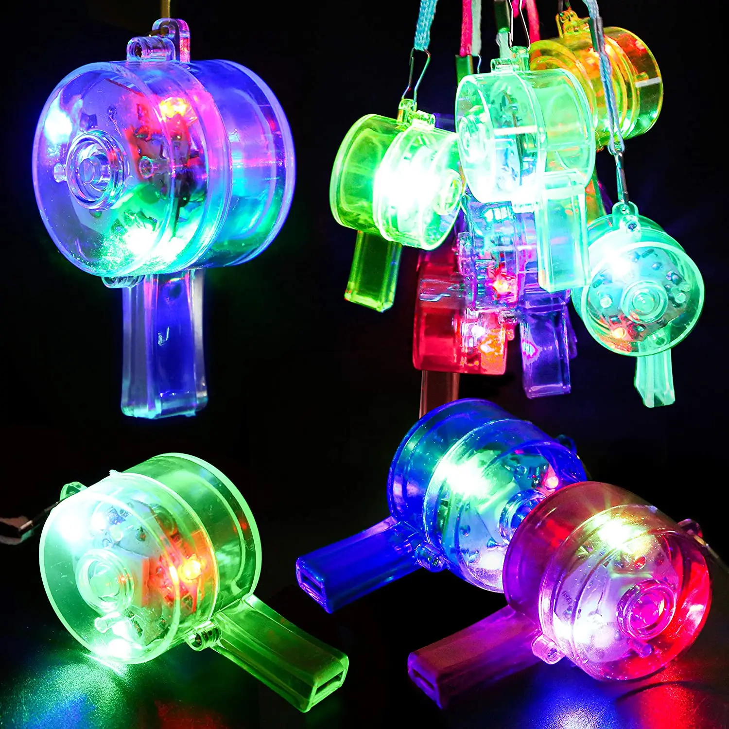 LED Light up Whistle Glow Whistles Bulk Party Supplies Toys Whistles