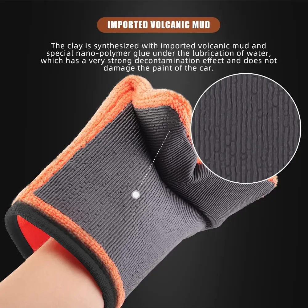 Car Cleaning Gloves Microfiber Car Mitt Microfiber Cleaning Gloves Microfiber Washing Gloves Microfiber Gloves SPTA Magic Clay Bar Mitt Microfiber Washing Gloves Car Cleaning Tools Towel Detailing Cloth Eraser