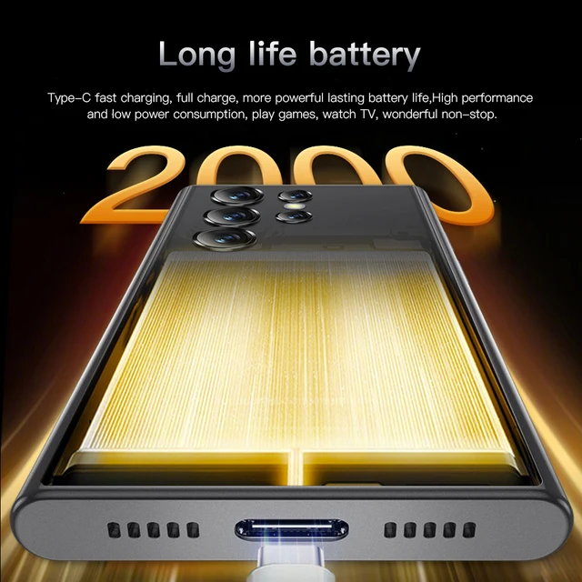 SERVO-Mini Smartphone S24 4G, Système Android Global, Google PR2024 mAh, Déverrouillage Facial, Petits Smartphones, Dernière Mise à Niveau, Nouveau, 2000 3