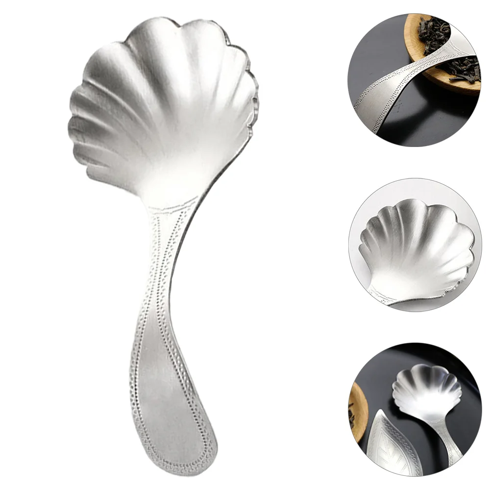 

Cabilock Bulk Candy Candy Bulk Stainless Steel Tea Scoop Shell Shaped Coffee Scoop Loose Leaf Tea Scooper Measuring Spoon Shovel