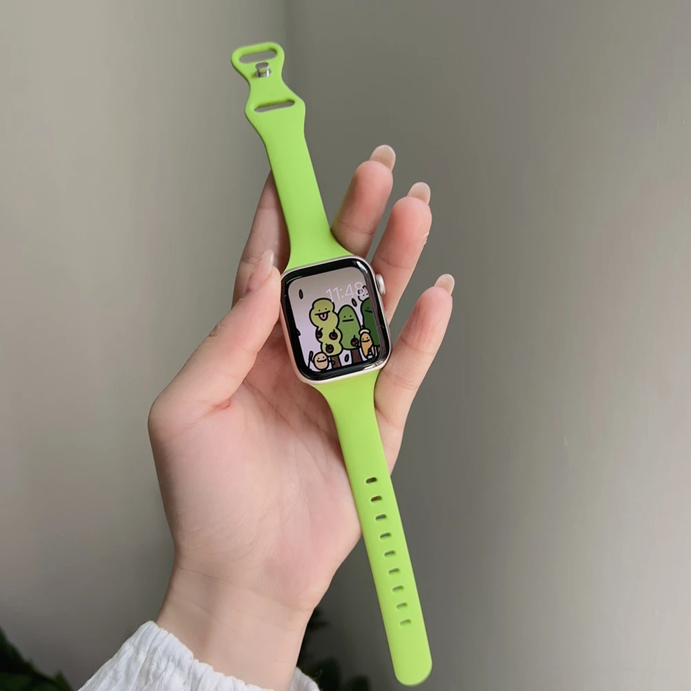 Silicone Loop Strap for Women - Durable Rubber Watch Band Replacement
