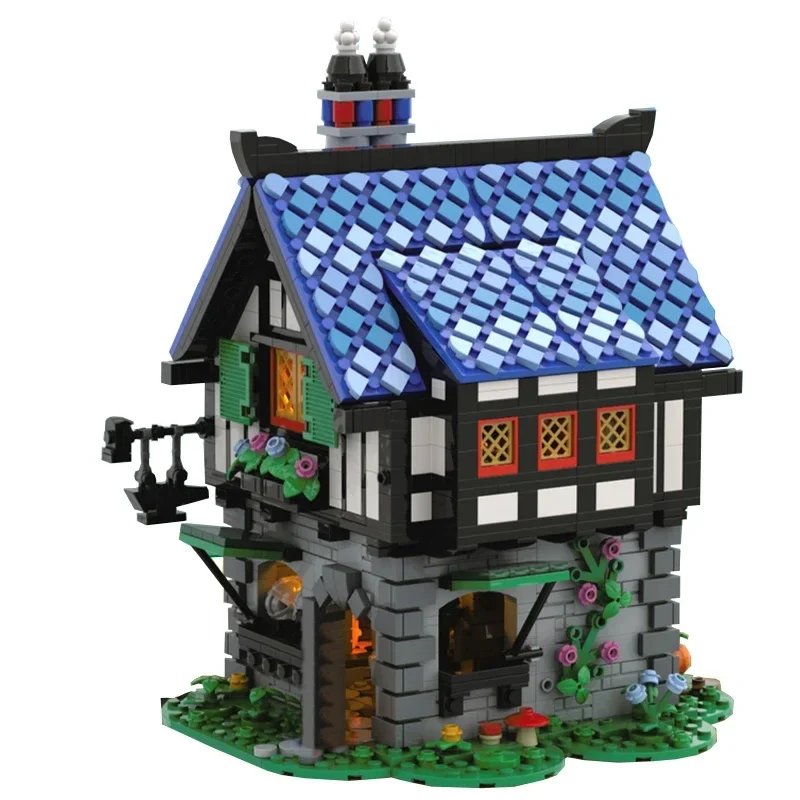 War World Gaming Medieval Town Stadthaus Set (Vorbemalt