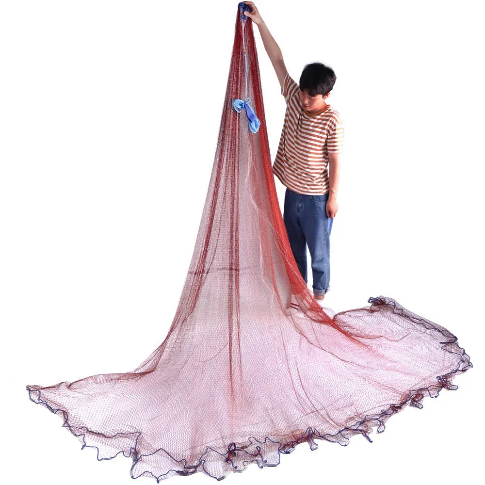 

Lawaia with Sinker Hand Cast Net Catch Fish Net USA Style Fishing Nets Outdoor Hand Throw Catch Tire Line Fishing Net Tool