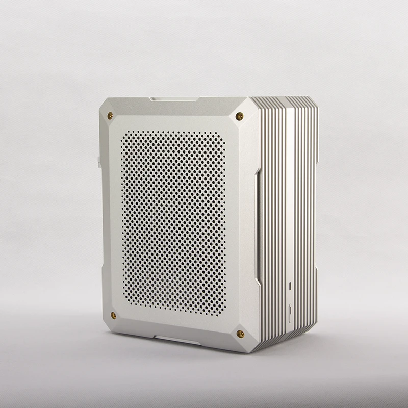 Small 1U power supply A4miniITX empty chassis aluminum alloy desktop computer DIY mini game office PC