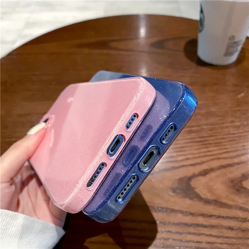 Блестящий Мягкий чехол из ТПУ для IPhone 14 Pro 13 12 11 Pro Max X XR XS Max (art.: 3920c3e779fbc) - 3920c3e779fbc