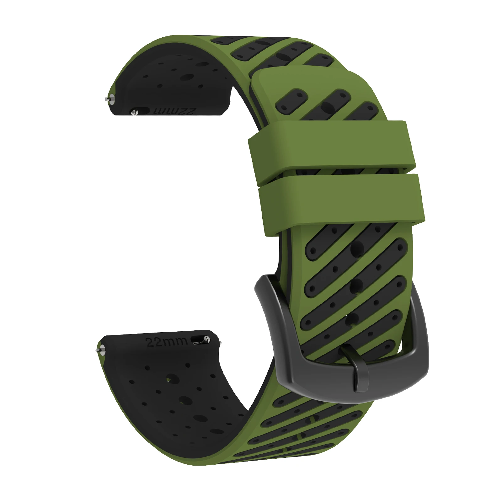 Premium 22mm Silicone Smartwatch Replacement Strap - Durable Wristband Bracelet