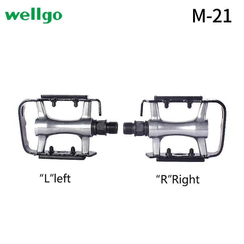 WELLGO Mountain Bike Bearing pedals M-21 MTB Pedal Aluminum alloy Bicycle Anti-skid Treadle Accessories Parts