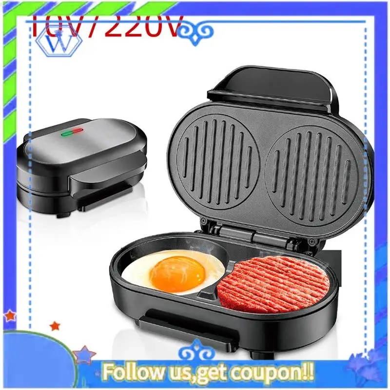 Hamburger Maker Multifunction Double Round Burger Press Patty Maker For Egg Stuffed Burgers Beef Burger EU Plug