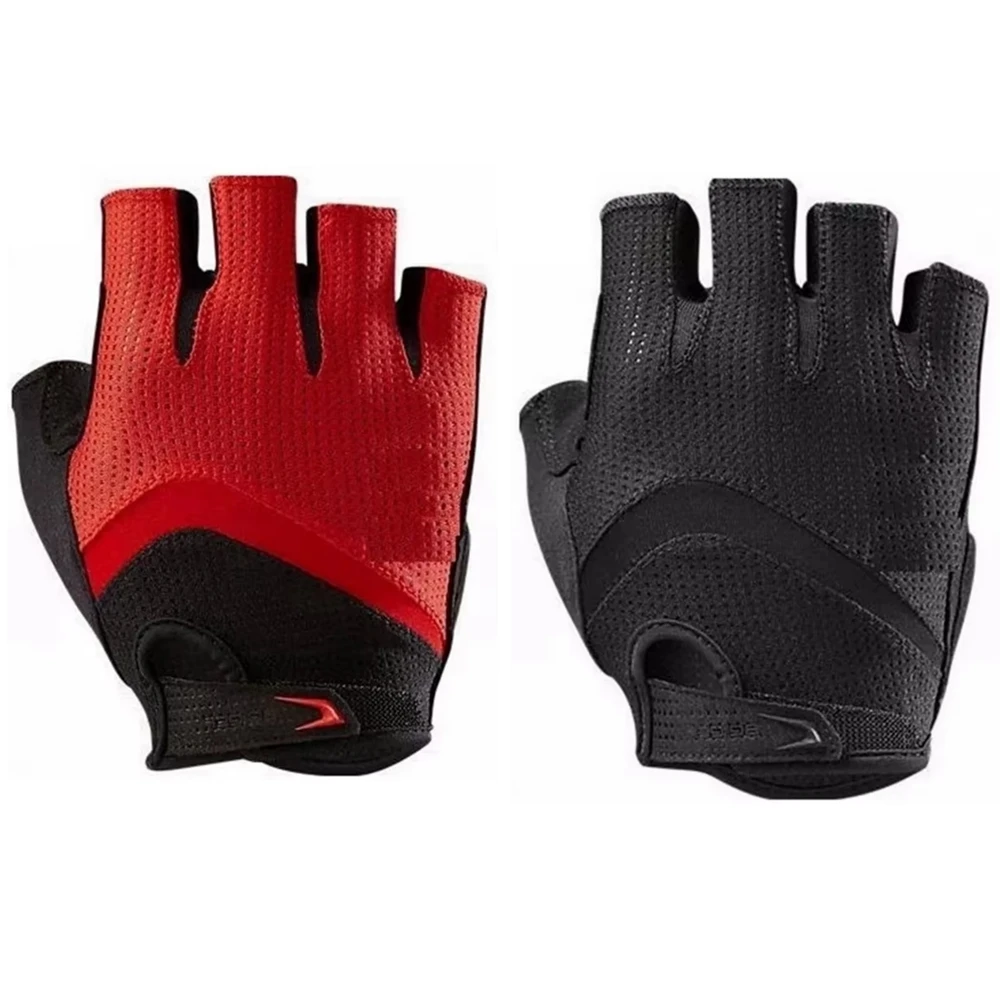 Classic Red Black short finger road bike riding protective gloves breathable GEL pad RBX MTB gloves RED WHITE Cycling Gloves