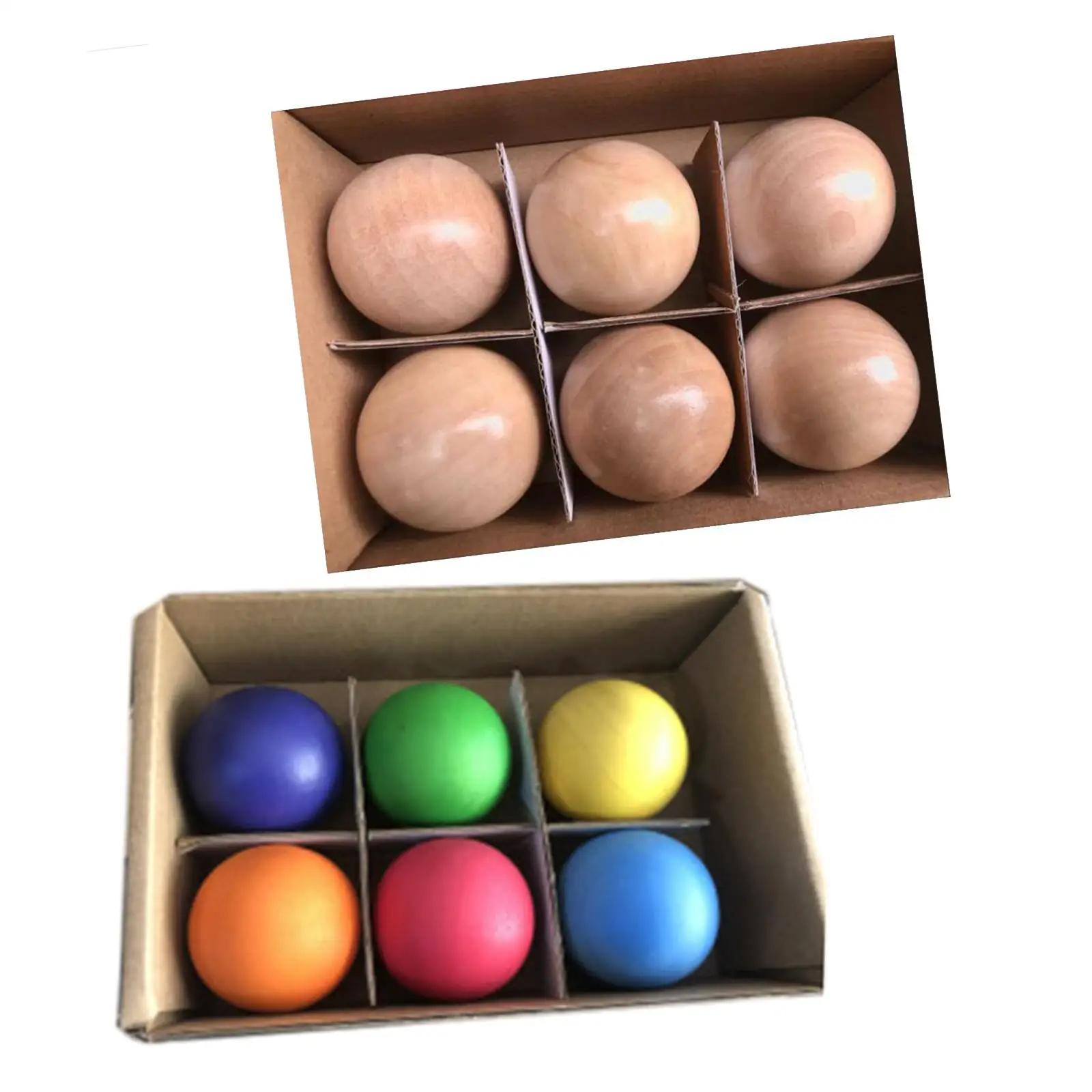 

Игрушки Монтессори 6x1,8 дюйма, деревянные шарики, обучающий материал для шариков, моторики, зрительно-моторической координации рук, творчество