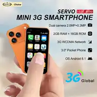 SERVO 18SE MINI Cute Android Smartphone 3G WCDMA Android OS Dual SIM Card Play Store Face Unlock Hotspot 3.0" Small Smart Phones
