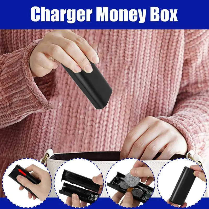 Charger shape piggy bank Diversion Safe Stash Hiding Compartment for Keys Cash Coin Organizer Portable Jewelry Storage Container