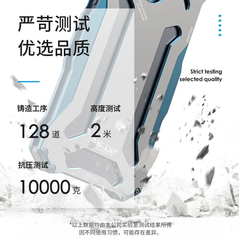 Luxury R-just Aluminum Metal Phone Case For Apple Iphone 15 14 Plus 13 12 11 Pro Max Shockproof Slim Hard Back Cover