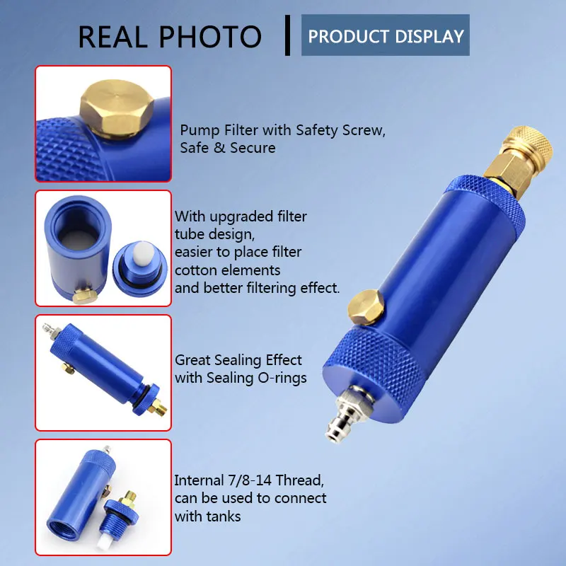 Air Pump Parts Pump Filter with SAFETY VALVE
