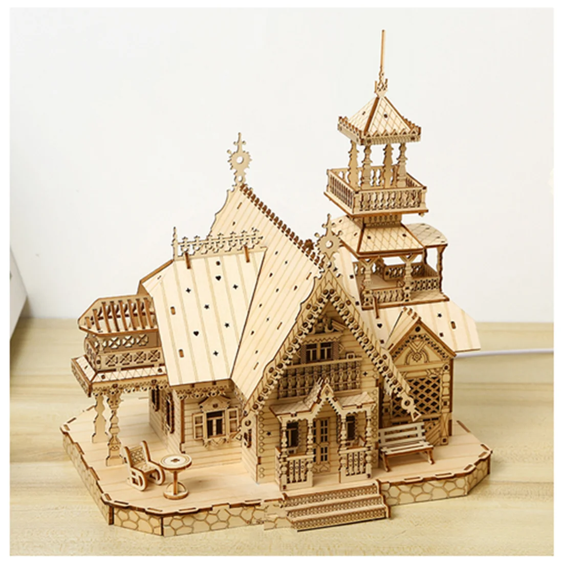 Wooden 3D Puzzle House 5