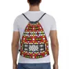 Custom Kizomba Samakaka Ankara Print Drawstring Bag Men Women Gym Sports Sackpack African Wax Design Shopping Storage Backpacks 5