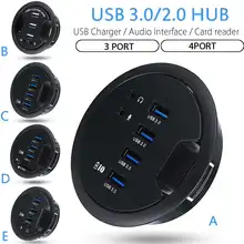 5 tipos dispositivo de carregamento montar em cubos de mesa usb 3.0/2.0 hub adaptador para macbook estéreo externo som combinação cartão leitor carregamento
