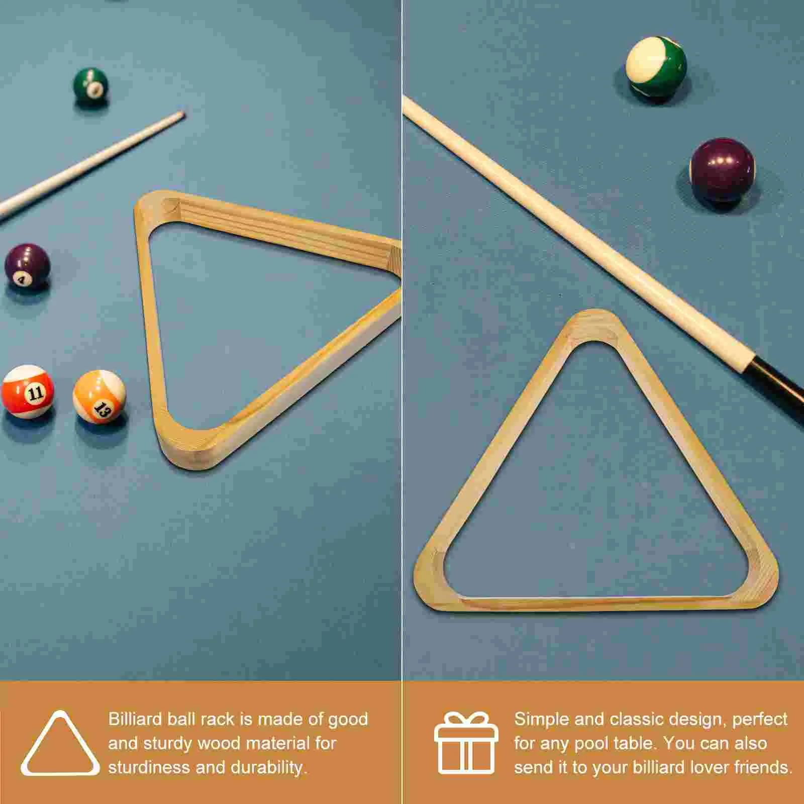 Billiards Frame Wooden Organizer Stand Snooker Fixing Rack Pool Table Balls Triangle Games Holders billiard ball holder