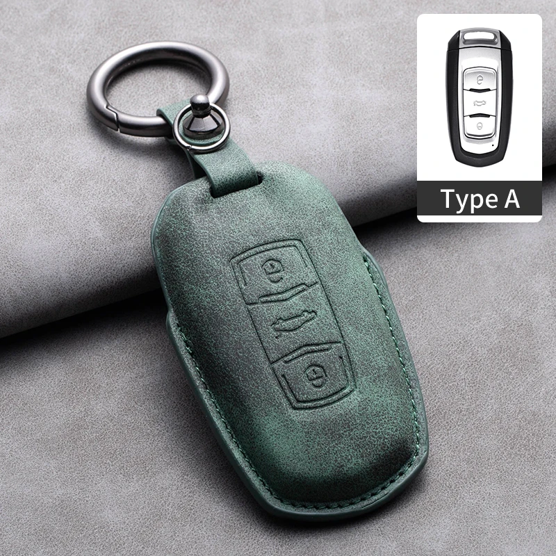 Premium Leather Car Key Case Cover