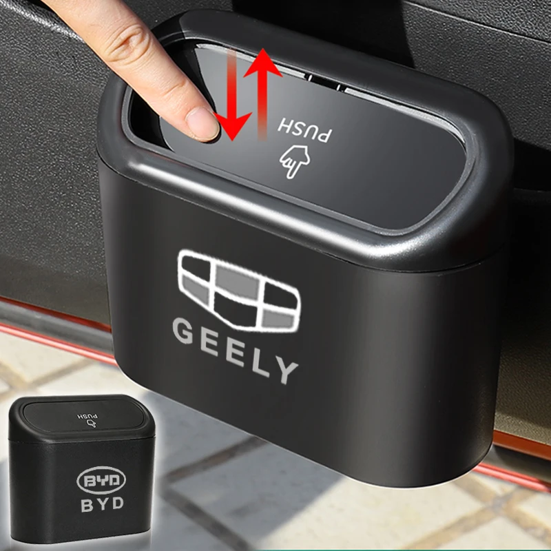 1pcs Car Interior Trash Bin Hanging Vehicle Dust Case For Mercedes Benz