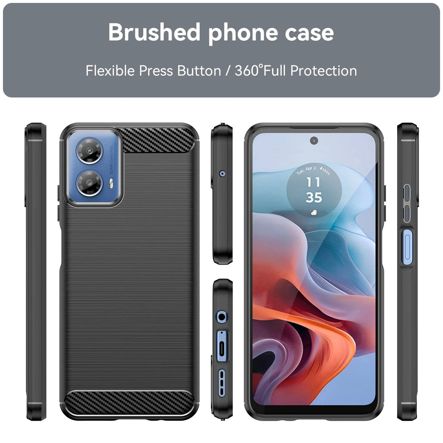 Sleek Shockproof Soft Silicone Protective Bumper Case - 6.5 Inch