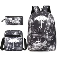 The Umbrella Academy Travel Backpack Set for Middle School Students Double Shoulder Bag Fashionable Chinese Brand AE Stock