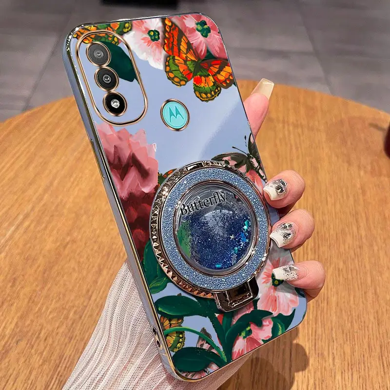 Colorful Butterfly Plating Phone Case Cover