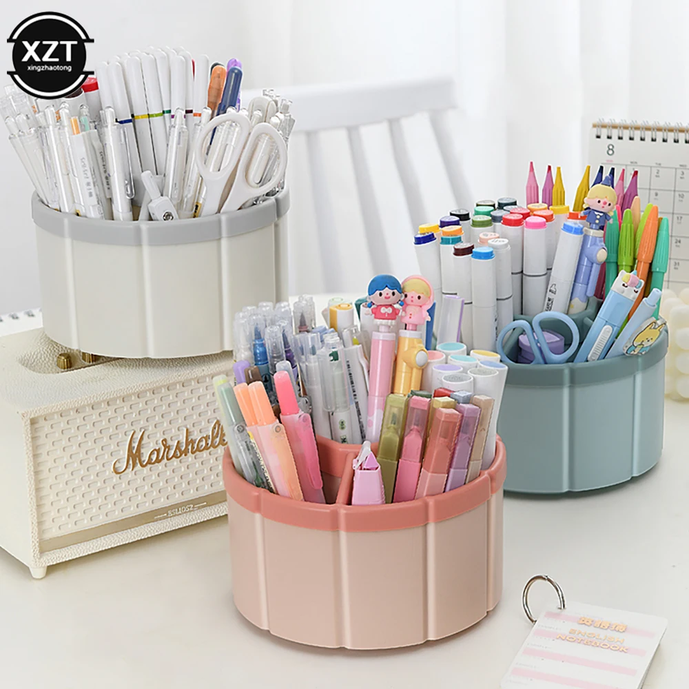 Ferris Wheel 6 Girds 360&deg; Rotating Pen Holder Large Capacity Cute Pencil Storage Box Desktop Organizer School Office Stationery pen holder pen and brush holder desk organizer desk storage rack