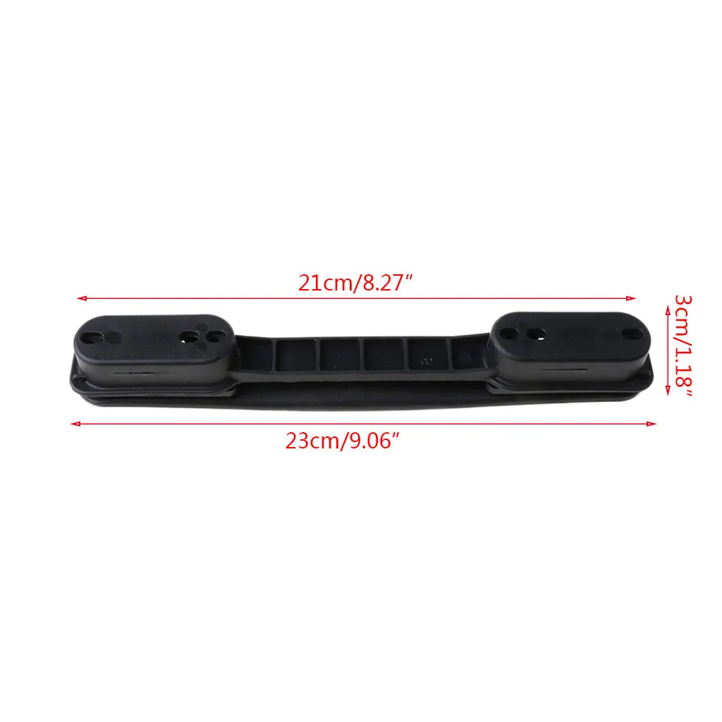 Maniglia Ricambio Per Valigia Con Cinghia – Kit Grip 6.1 Pollici Con Viti E Cacciavite, Colore Nero E Argento, Per Bagagli E Box