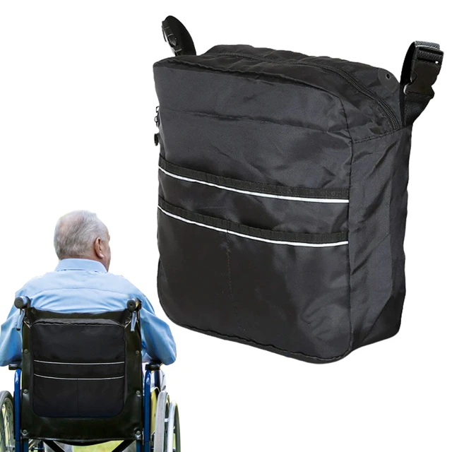 Mochila Para Silla De Ruedas, Bolsa De Gran Capacidad Con Correa