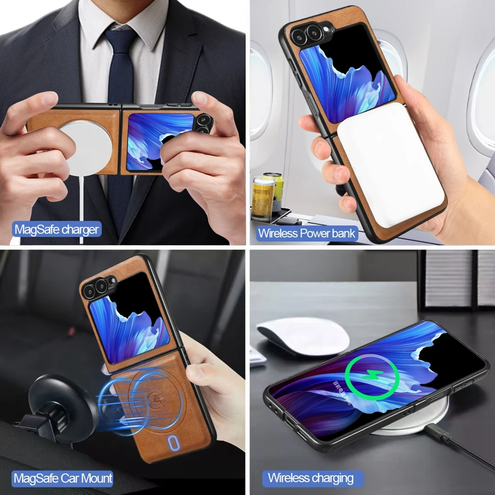 Premium 2-in-1 Detachable Leather Wallet Phone Case with Card Slots and Wireless Charging Compatibility