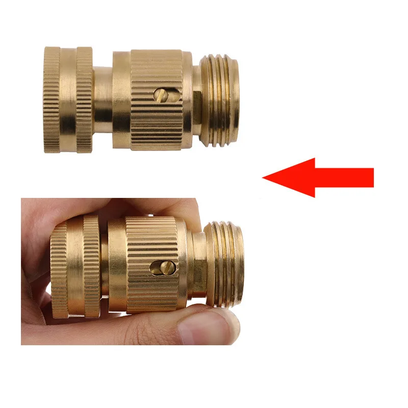 20PCS Garden Water Pipe Connection Male Female Connector Accessories American Style Brass 3/4 Hose Quick Connector 6 Point Quick