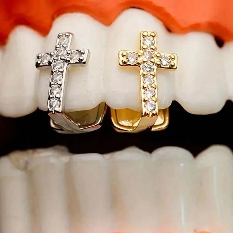 Silver Gold Plated Rainbow Grillz Tooth Caps - Top & Bottom Hip Hop Grills For Teeth, Unbranded Fashion