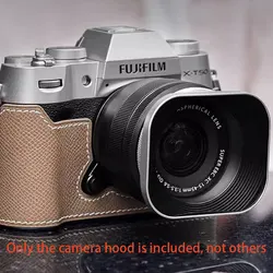 Enhanced Square Metal Lens Hood with Aluminum Alloy Anti - Glare Design - 40.5mm (Silver)