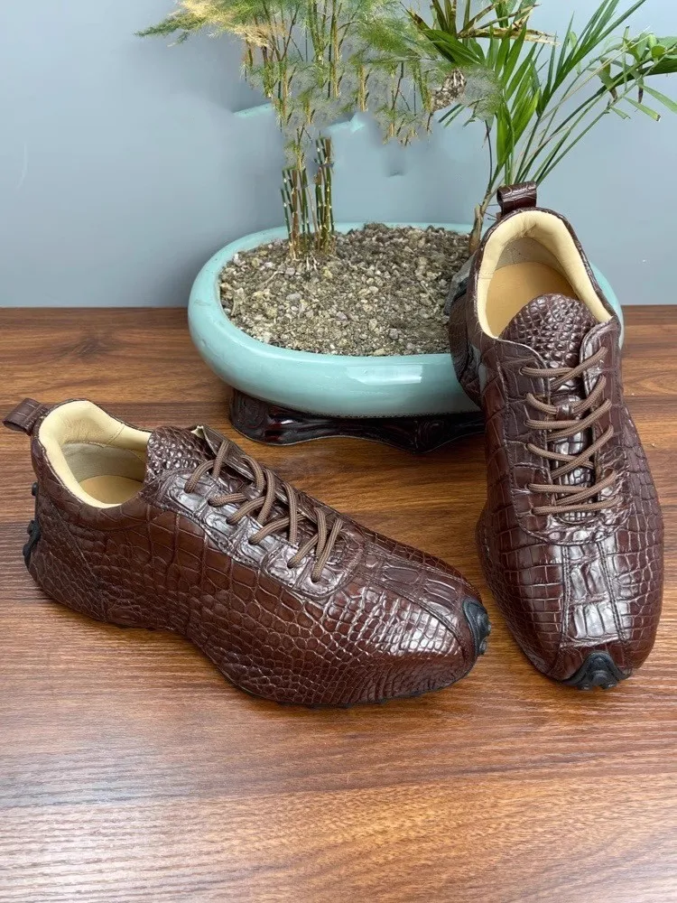 Spring Autumn Men Genuine Leather Shoes Vintage High Quality