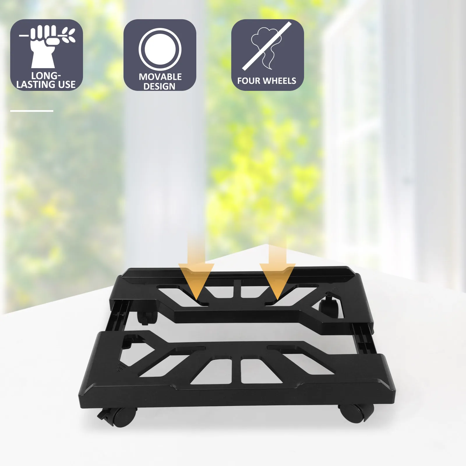 360도 회전 캐스터가 있는 PC 타워 스탠드, 너비 조절 가능한 컴퓨터 플로어 스탠드, 가정 사무실용 CPU 타워를 위한 높이 조절식 냉각 설계