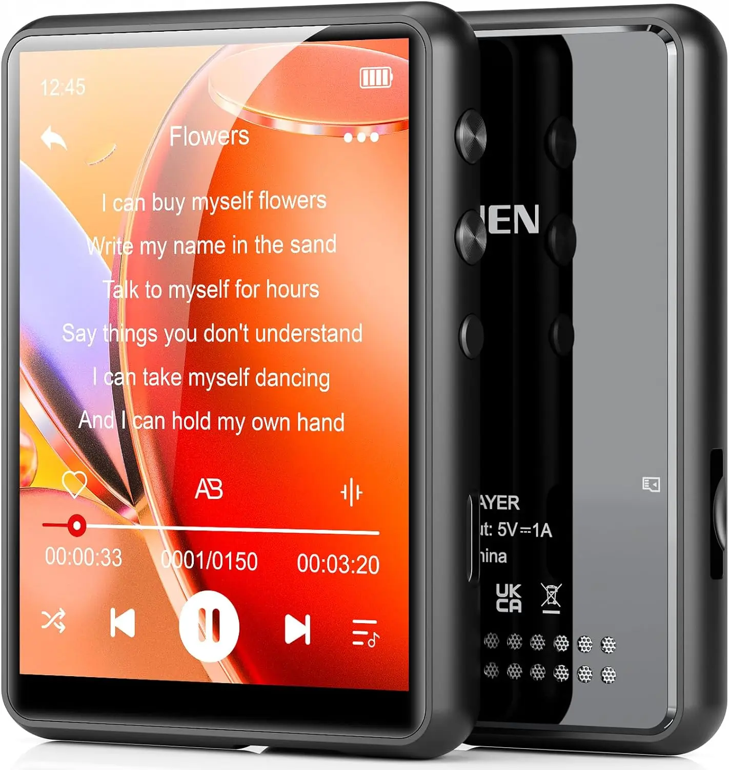 Portable Bluetooth MP3 Player with Touch Screen