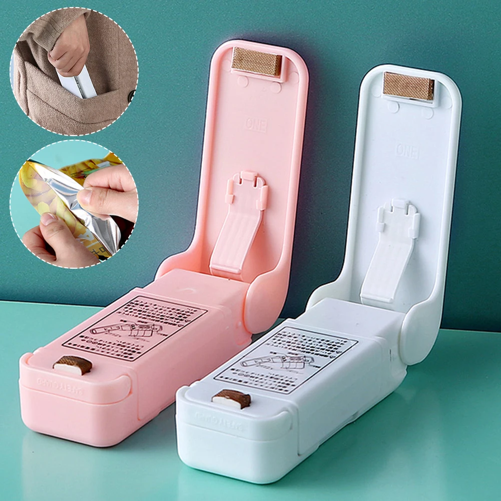 Mini Bag Sealer Food Package Sealing Bags Tool Thermal Plastic Bag Closure Smart Gadget Kitchen Portable Magnetic Heat Sealer mini sealer plastic bag sealer