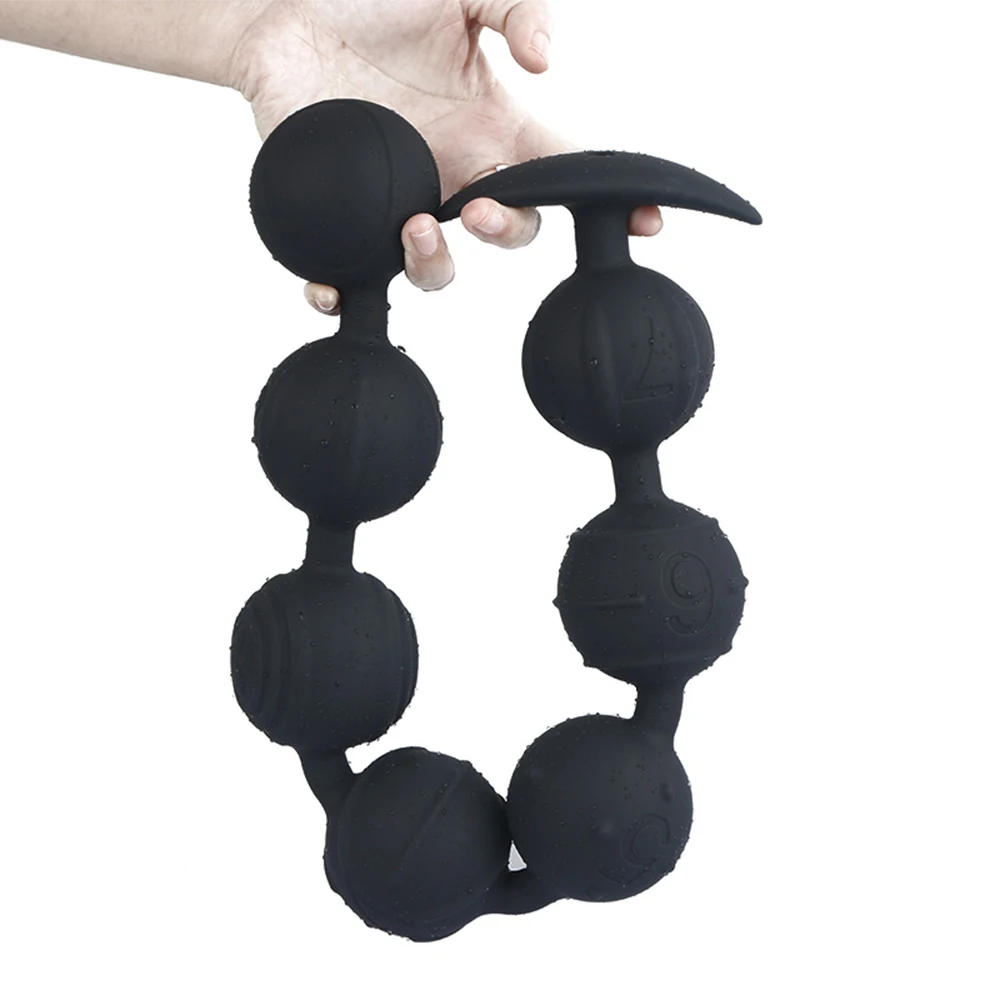Dilatatore a sfera in silicone morbido anale per donne Coda di volpe Perline ano super lunghe Coda anale Gioco di ruolo Plug anale Mas_voghion.com