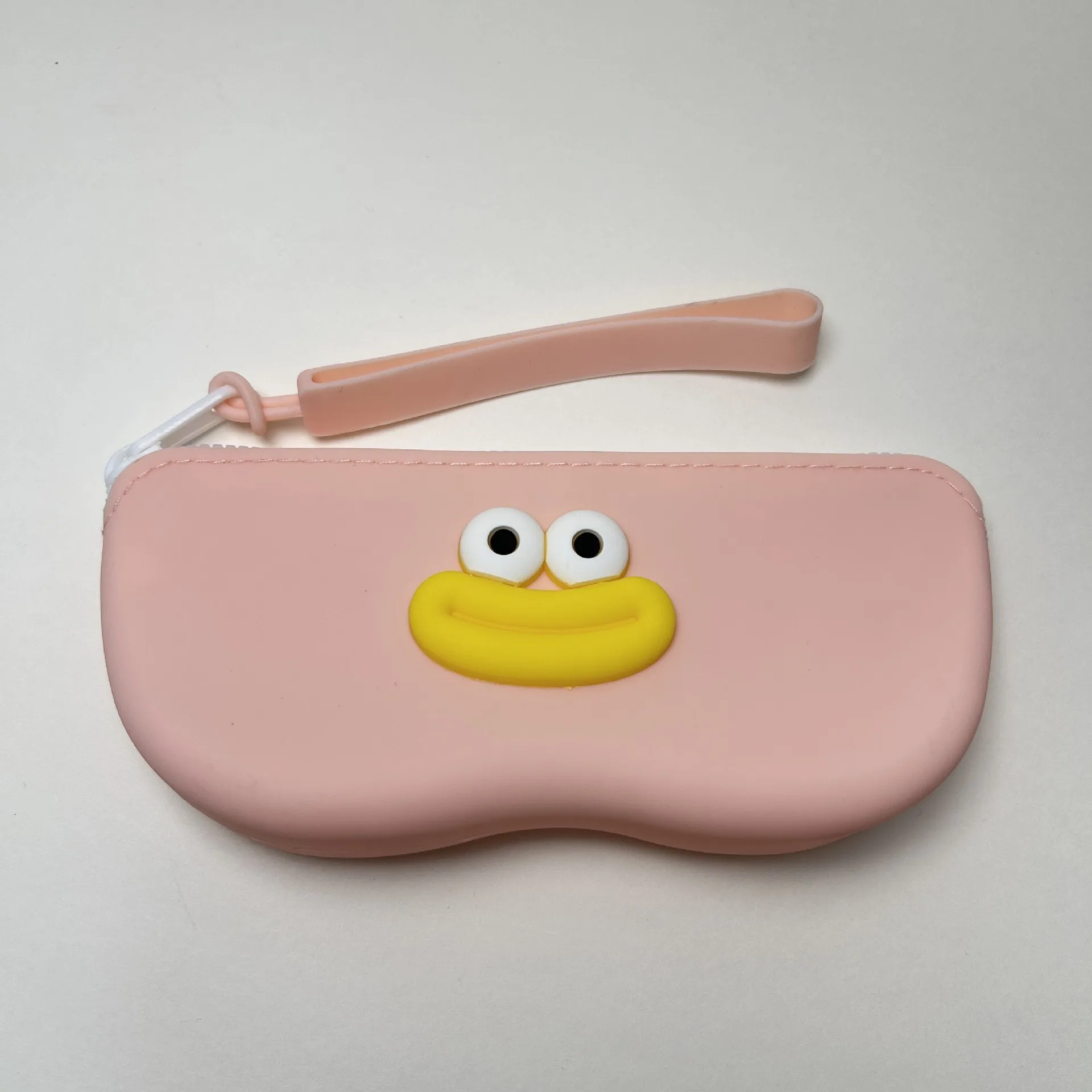 1pcs Silicone Glasses Bag Portable Sunglass Storage Bag Glasses Case Diy Hanging Large Capacity Lipstick Data Cable Storage Bag