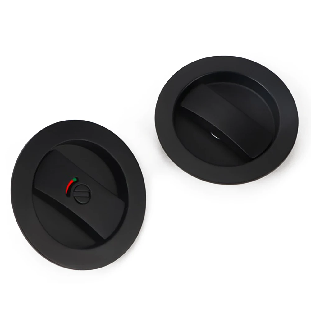 

For Moving Door Indication Lock Easy Installation Indication Door Lock Round Double Hook Lock Safety Secure Your Space Durable