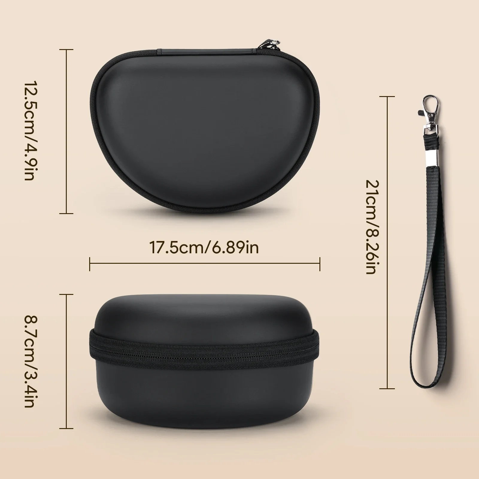 Travel Hard Case for Beats Solo3/Solo4 Headphones - Large Capacity Waterproof ＆ Shockproof Portable Storage Bag