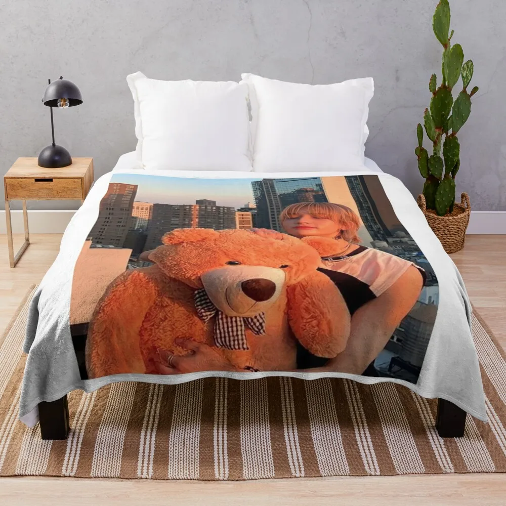 

Straykids Hyunjin Throw Blanket Luxury Brand Blankets For Baby Blankets Sofas Of Decoration Loose Blankets