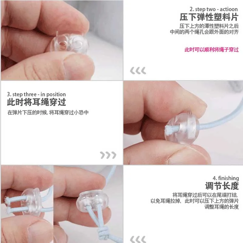 Twin Hole Plastic Stopper Cord Locks Bean Drawstring Toggle Clip Apparel Shoelace Sportswear Button Accessorie 10Pcs detachable stopper cord lock stopper cord stopper cord lock cord end lock