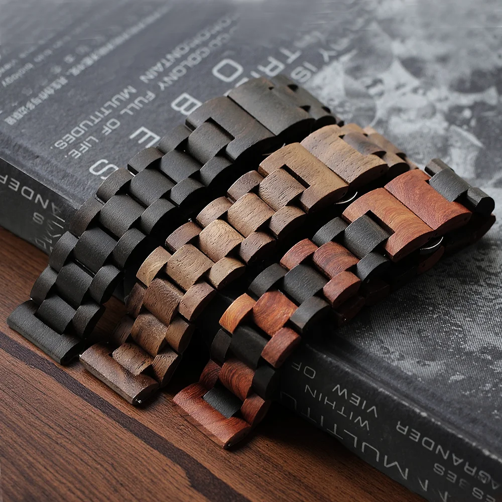 Elegant Retro Sandalwood Wooden Watch Strap