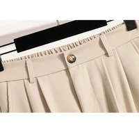 Plus Size Pants Woman 2024 Autumn Winter New Arrival High Elastic Waist Suit Pants High Quality Korean Style Straight Trousers - Image 5
