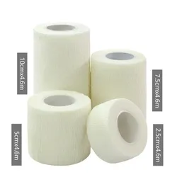 Waterproof Self-Adhesive Elastic Bandage for Muscle Support and First Aid (1 roll white)