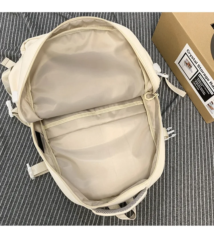 Large Capacity Solid Color Backpack for High School Students, Simple Black Travel Backpack for Middle School Students 2026 New
