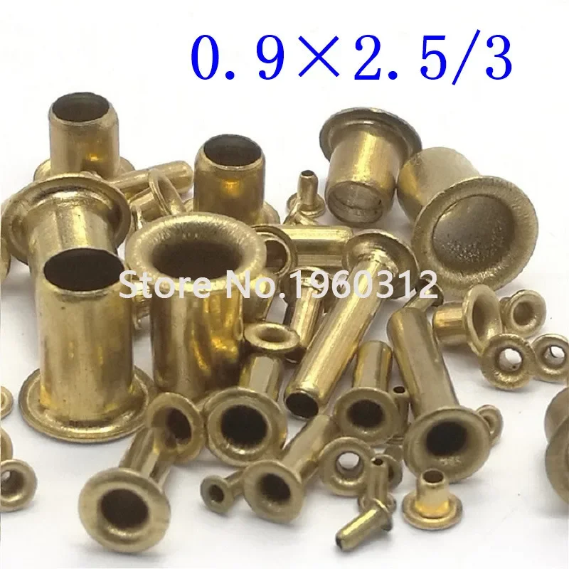 M0.9*2.5/3 0.9mm Copper Hollow Rivet Double-sided circuit board PCB vias nails 1000pcs /lot rivets and fasteners rivets and screws